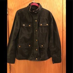 J.Crew black 💯 cotton boyfriend field jacket!